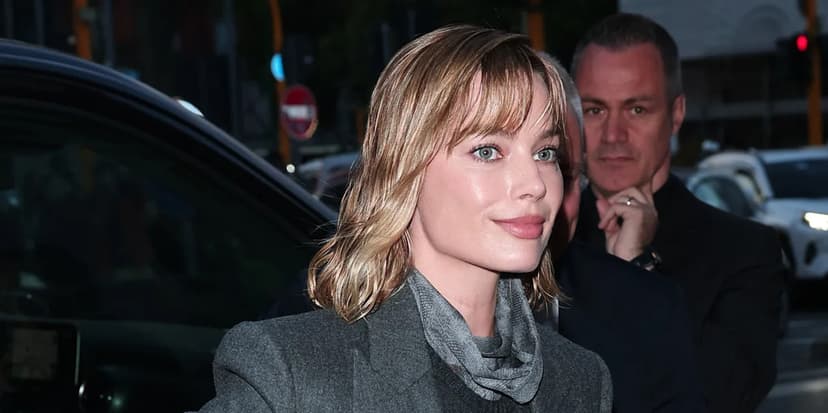 Robbie's Gray Armani Power Suit Steals Milan Design Week