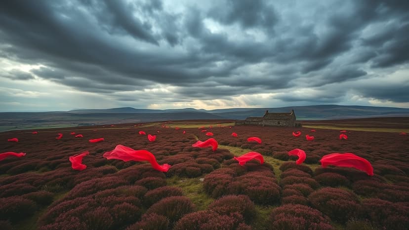 Thousands Dance in Red Dresses on Yorkshire Moors
