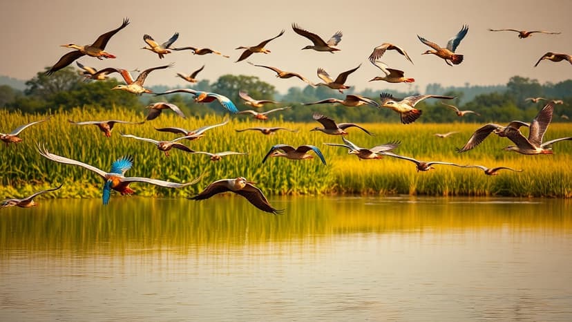 Mathura Wetlands Flock with 1500 Birds!