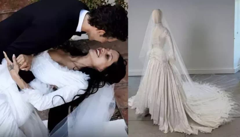 Gabbriette Wears Torn Gown to Marry Matty Healy
