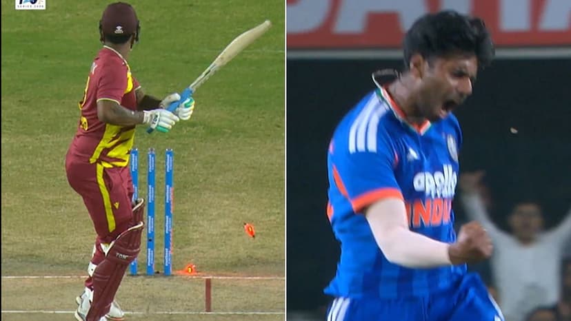 Mayank's Fire: Hetmyer Gone For Golden Duck!