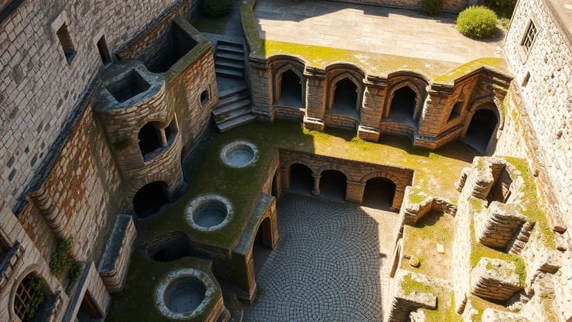 Medieval Castle Unearthed in French Courtyard