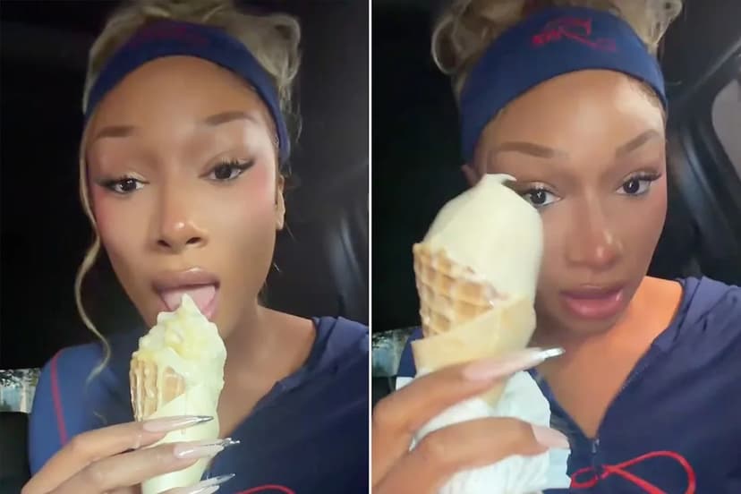 Megan Thee Stallion Tries Viral Butter Ice Cream