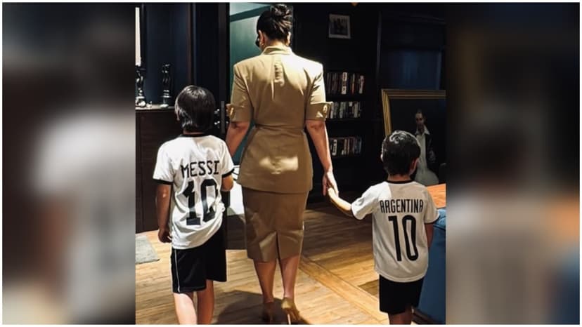 Messi mania hits Mumbai: Kapoor kids meet GOAT!