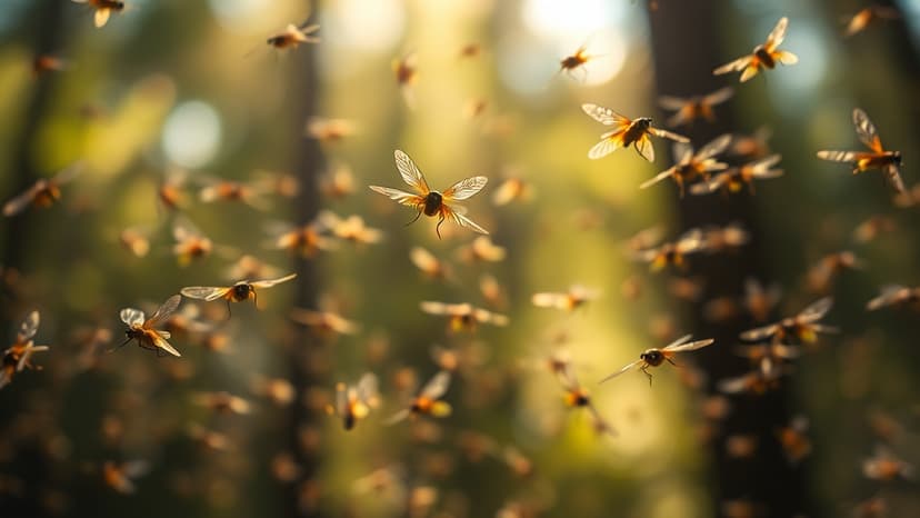 Smallest Males Win: Midge Mating Study