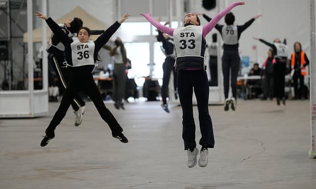 Volunteers Rehearse for Milan Cortina 2026 Opening Ceremony