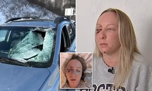 Ice Horror: Mom Nearly Dies in Truck Windshield Crash