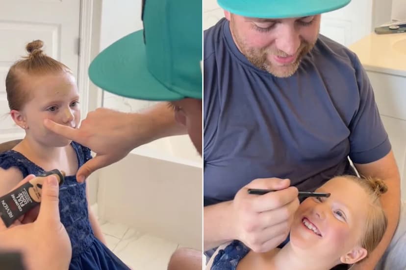 Mortician Dad's Viral Makeup Skills for Daughter
