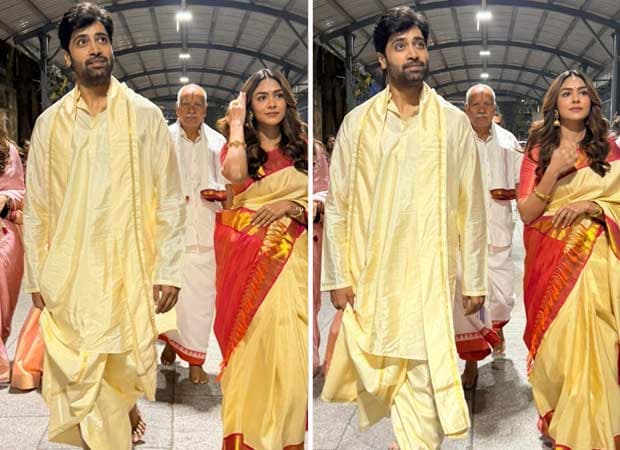 Mrunal Thakur & Adivi Sesh Seek Divine Blessings at Tirupati