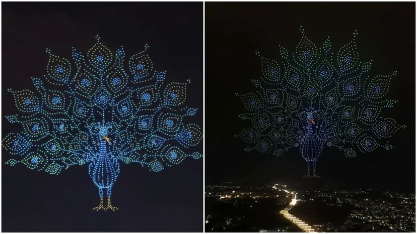 Peacock Drones Dance to World Record!