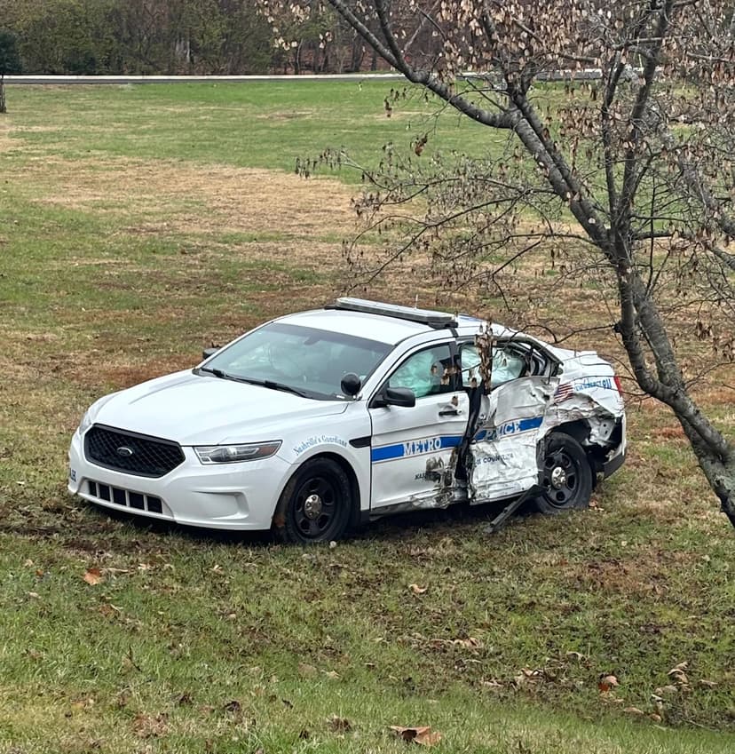 Man Rams Police Car After 911 Threat