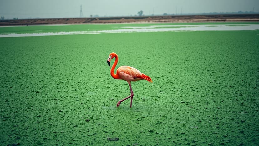 Navi Mumbai's Flamingo Haven Choked by Algae, Awaiting Official Status