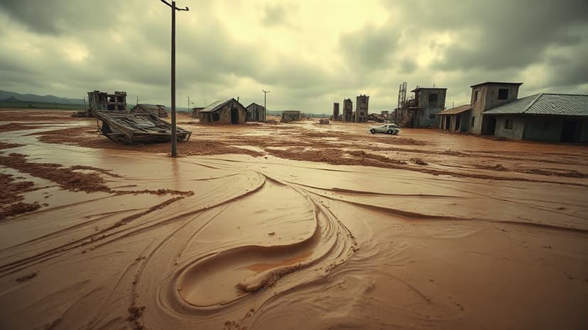 Nepal Floods: Man Hunts Wife in Mud