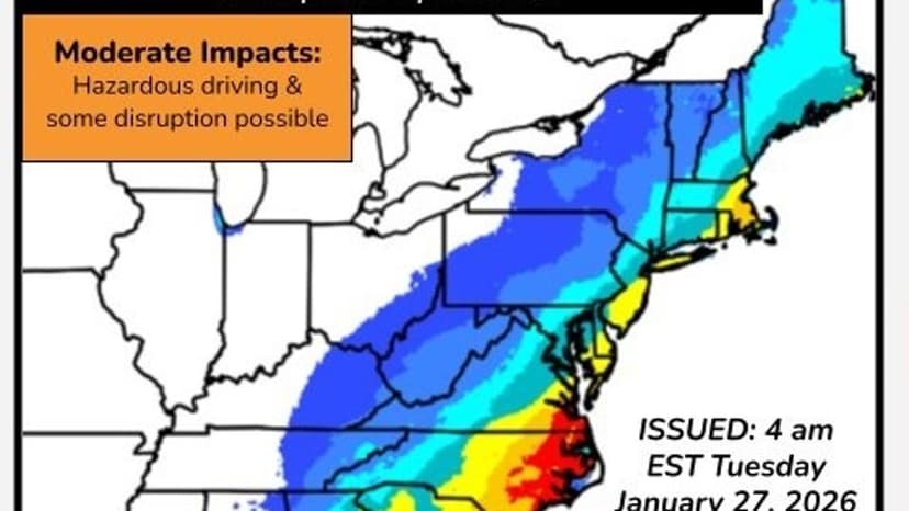 New Storm System Aims for Mid-Atlantic