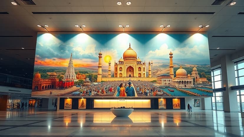 Noida Airport Unveils 100-Foot Art Masterpiece