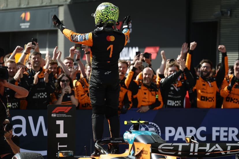 Norris Takes Maiden Win as Piastri Retires, Hamilton Penalized