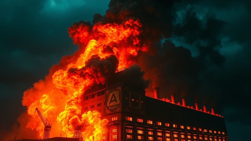 Fire Engulfs Nottinghamshire Building