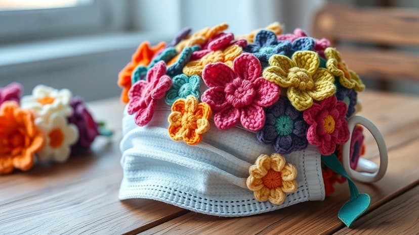 Cancer Patient Crochets Radiotherapy Mask into Art