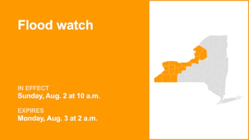 Flood Watch Issued for NY Counties