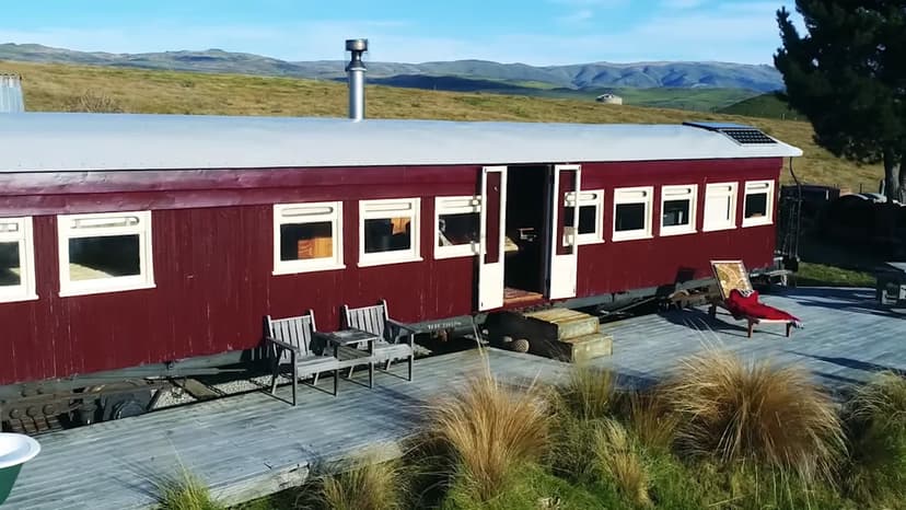 Rotting Train Carriages Transformed into Off-Grid Oasis