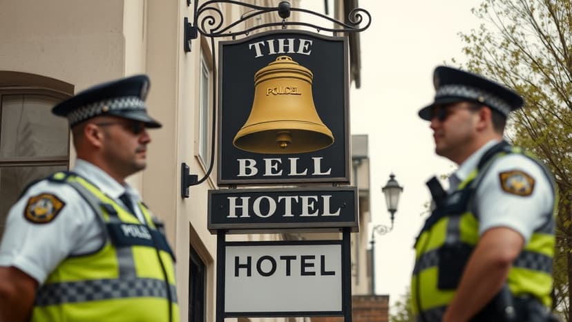 Officer Blindsided by Laser During Asylum Seeker Protest