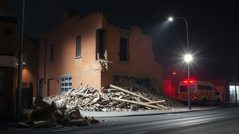 Oldham Building Collapse: Three Injured