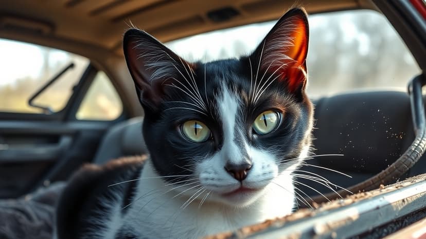 One-Eyed Cat Rescued From Car Seeks Loving Home