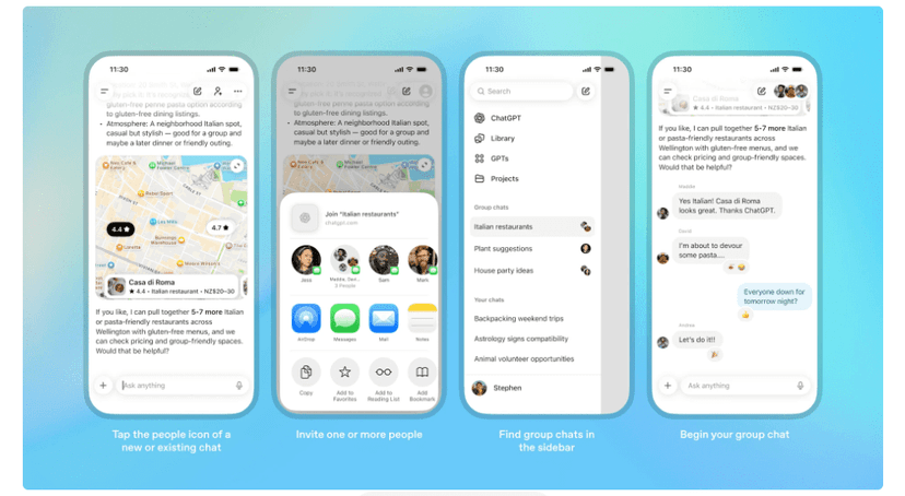 OpenAI Pilots Group Chat for ChatGPT, Expanding Social Capabilities