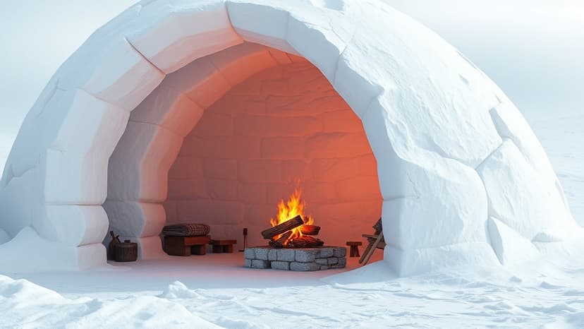 Orkney Stonemason Builds Cozy Snow Igloo with Fireplace