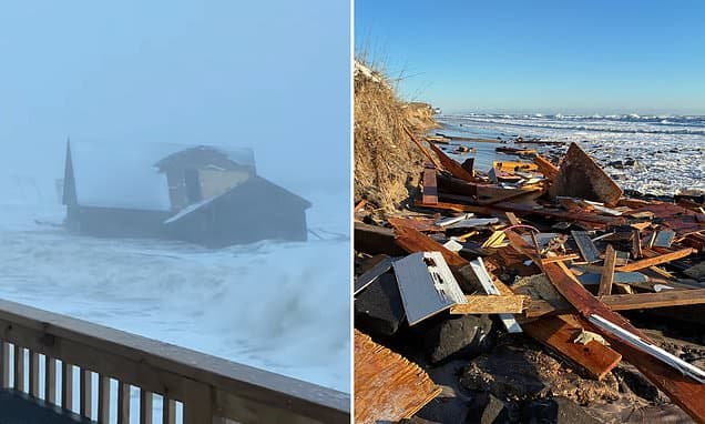 Outer Banks Homes Vanish into Atlantic Waves