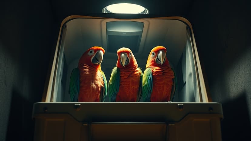 Couple Caught Smuggling Parrots in Pillow Fort