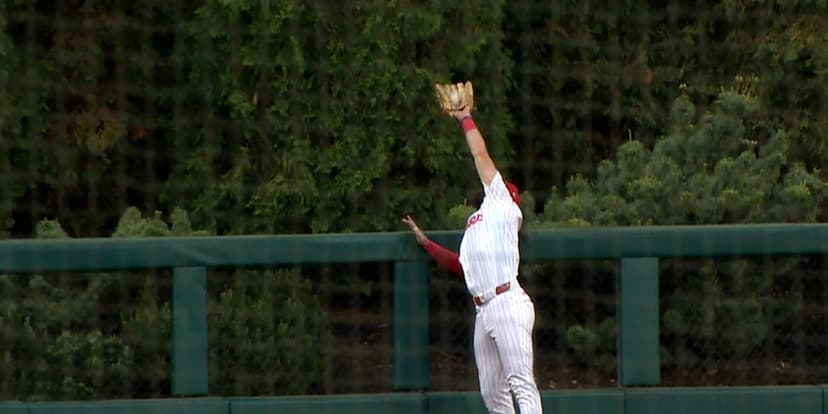 Marsh Robs Acuña on First Pitch!