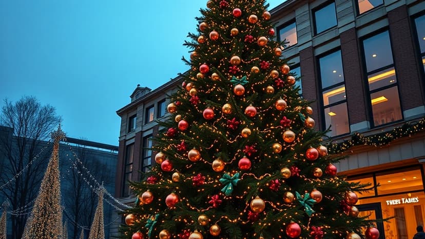 Philly Tree Lights Up City Hall for Holidays