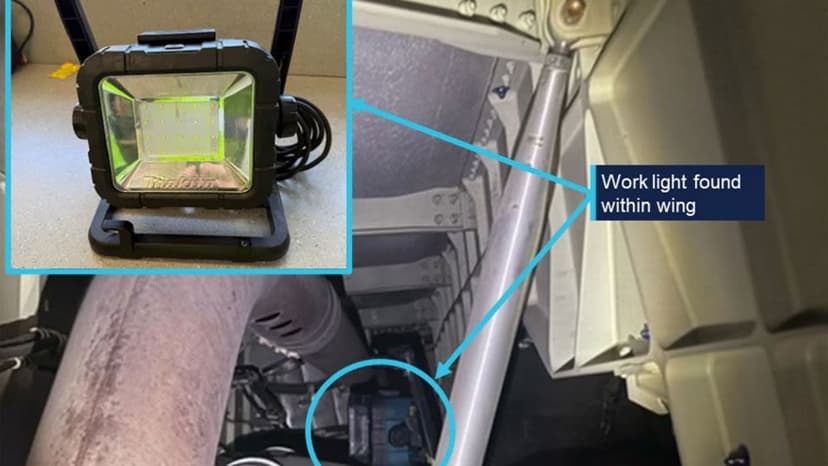 Jet Flies 2 Days With Tool Lost in Wing