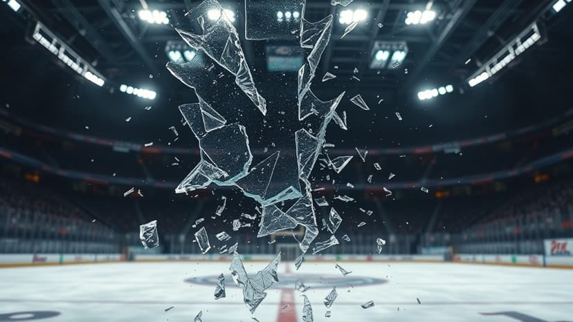 Glass Shatters: Coach Hit as Playoff Game Delayed