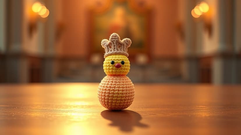 Eighth Grader's Crocheted Peep Delights Pope