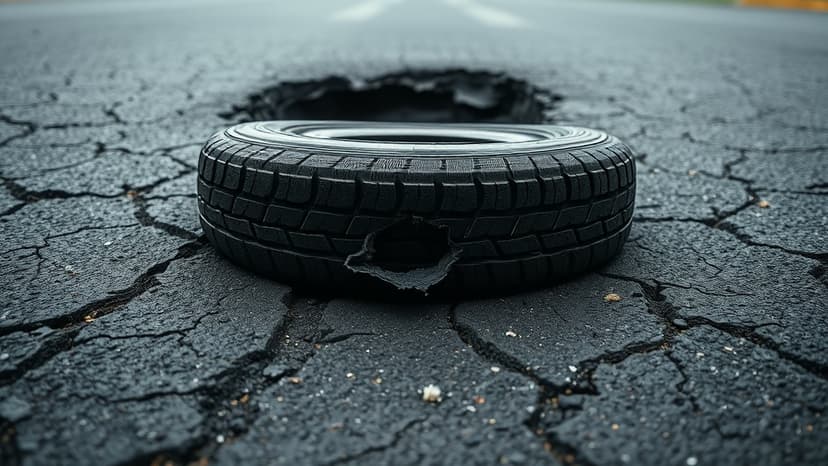 Pothole Plight: Driver Stranded, Road Repaired