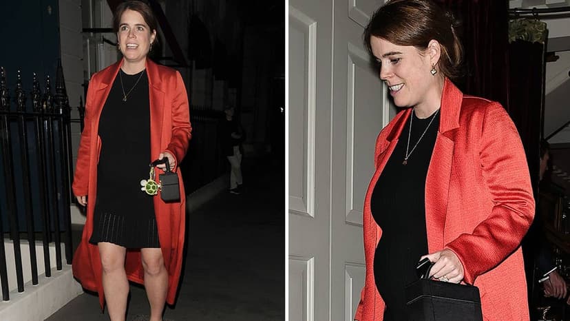 Eugenie's Baby Bump Glows at London Night Out