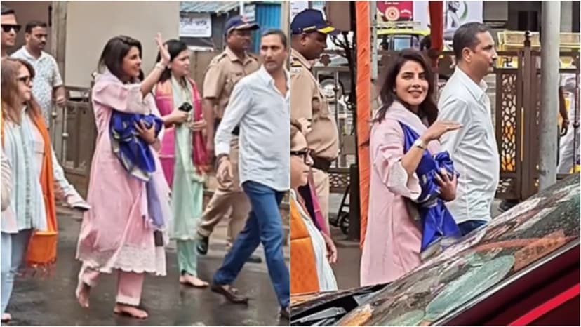 Priyanka Chopra Seeks Blessings at Mumbai's Siddhivinayak Temple