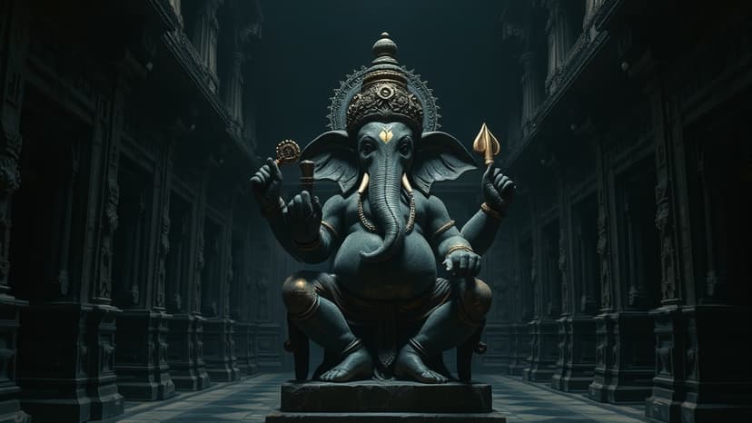Pune Temple: Ganesha with Six Arms, Three Trunks!