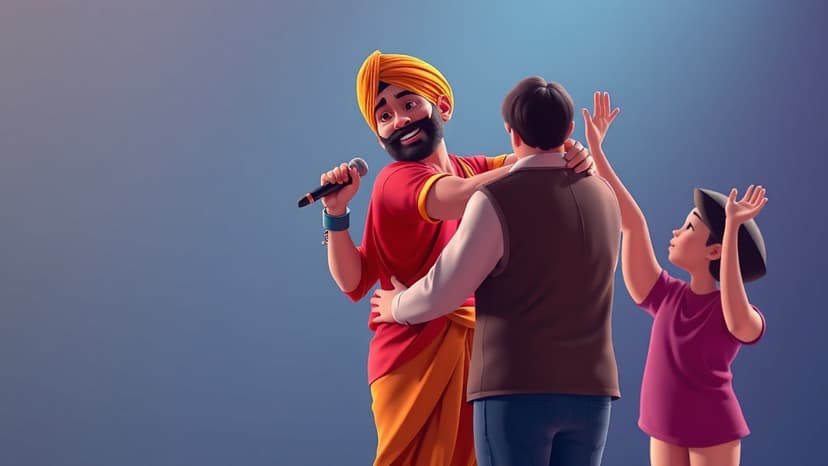 Punjabi Singer Sunanda Sharma's Heartwarming Hug Captivates Fans