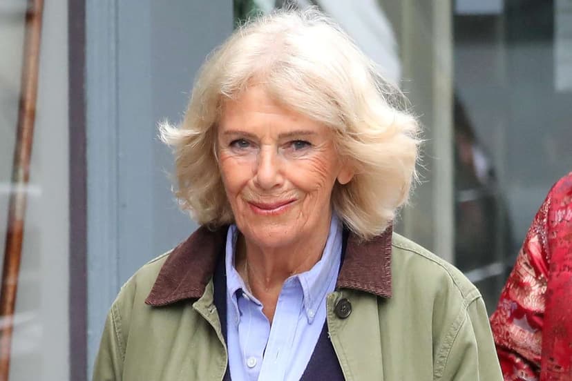 Queen Camilla shops in Scotland with family