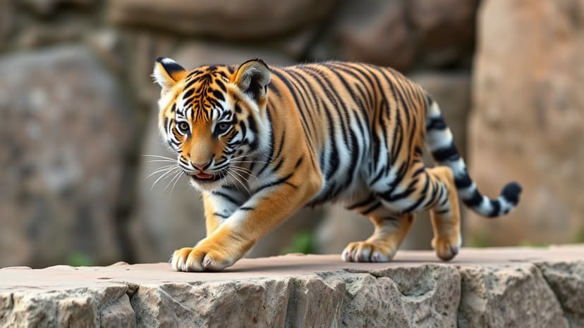 Tiger Cub Explores Ranthambore Fort Parking Lot