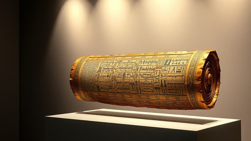 Rare Gilded Egyptian Scroll Unveiled in Brooklyn