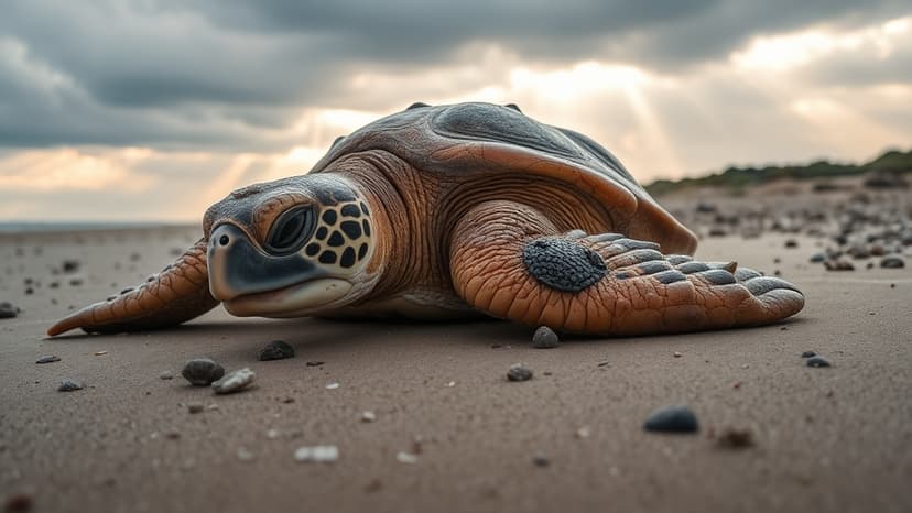 Rare Loggerhead Turtle Rescued on Suffolk Beach