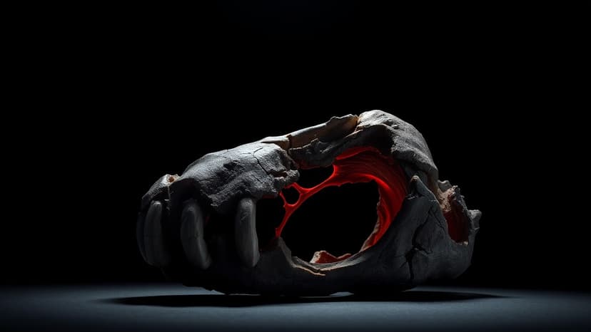 Radiation Patient's Mouth Exposed Inside Out