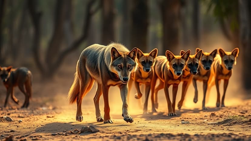 Wolves and Dholes: A Rare Forest Friendship