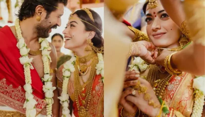 Rashmika's Unique Ring Steals the Show at Wedding to Vijay