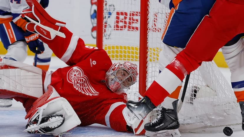 DeBrincat's Brace Powers Red Wings Past Islanders