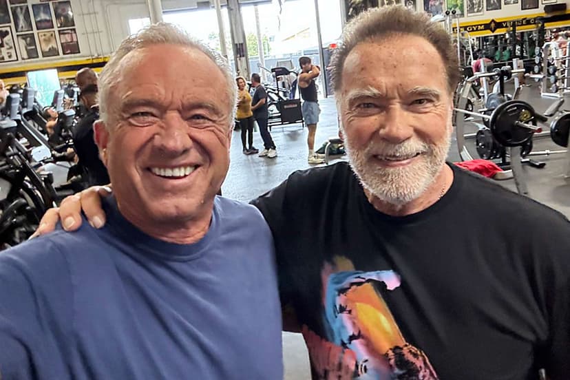 Arnold Schwarzenegger and RFK Jr. Hit the Gym Together